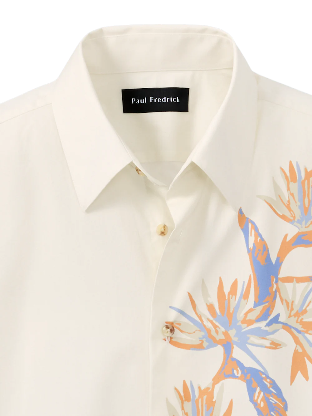 Cotton Botanical Casual Shirt - White - Image 6