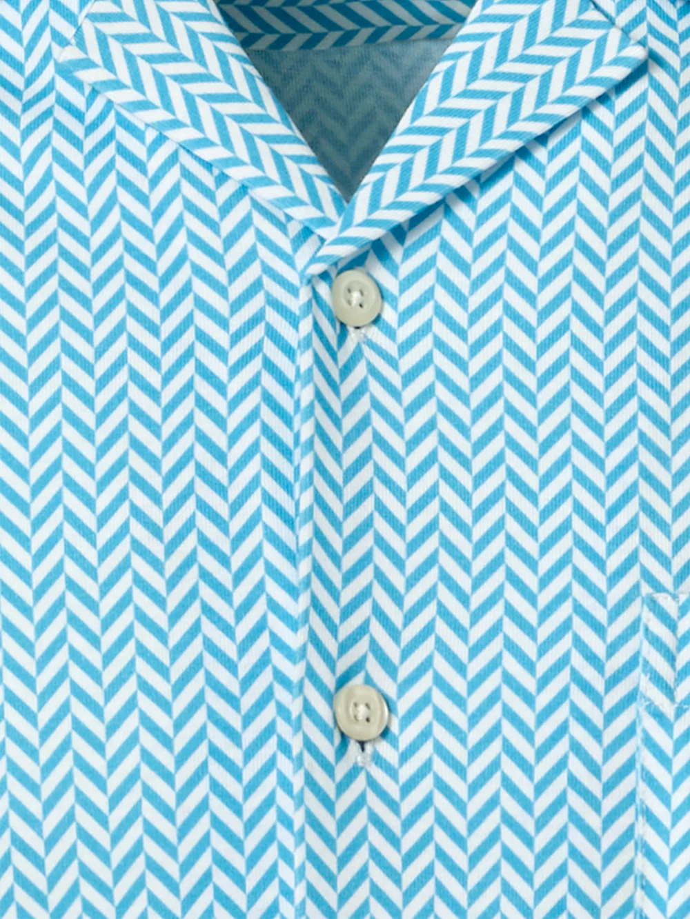 Cotton Button Front Camp - Light Blue - Image 6