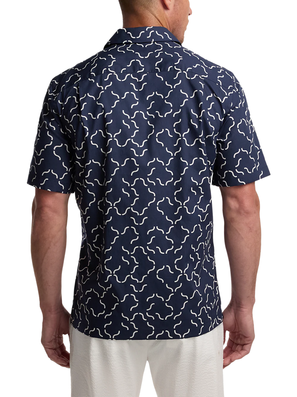 Cotton Deco Casual Shirt - Navy - Image 5