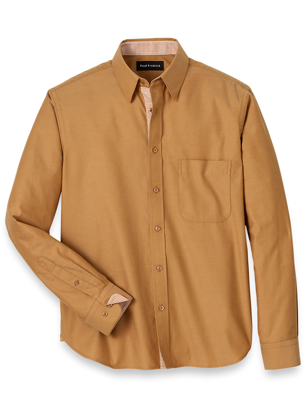 Cotton Solid Casual Shirt - Light Rust
