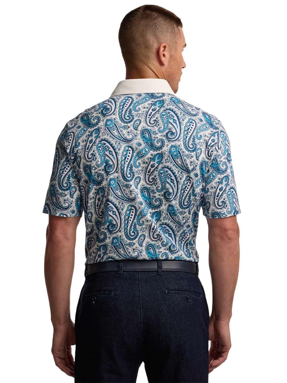 Cotton Three Button Polo - Multi - Image 5
