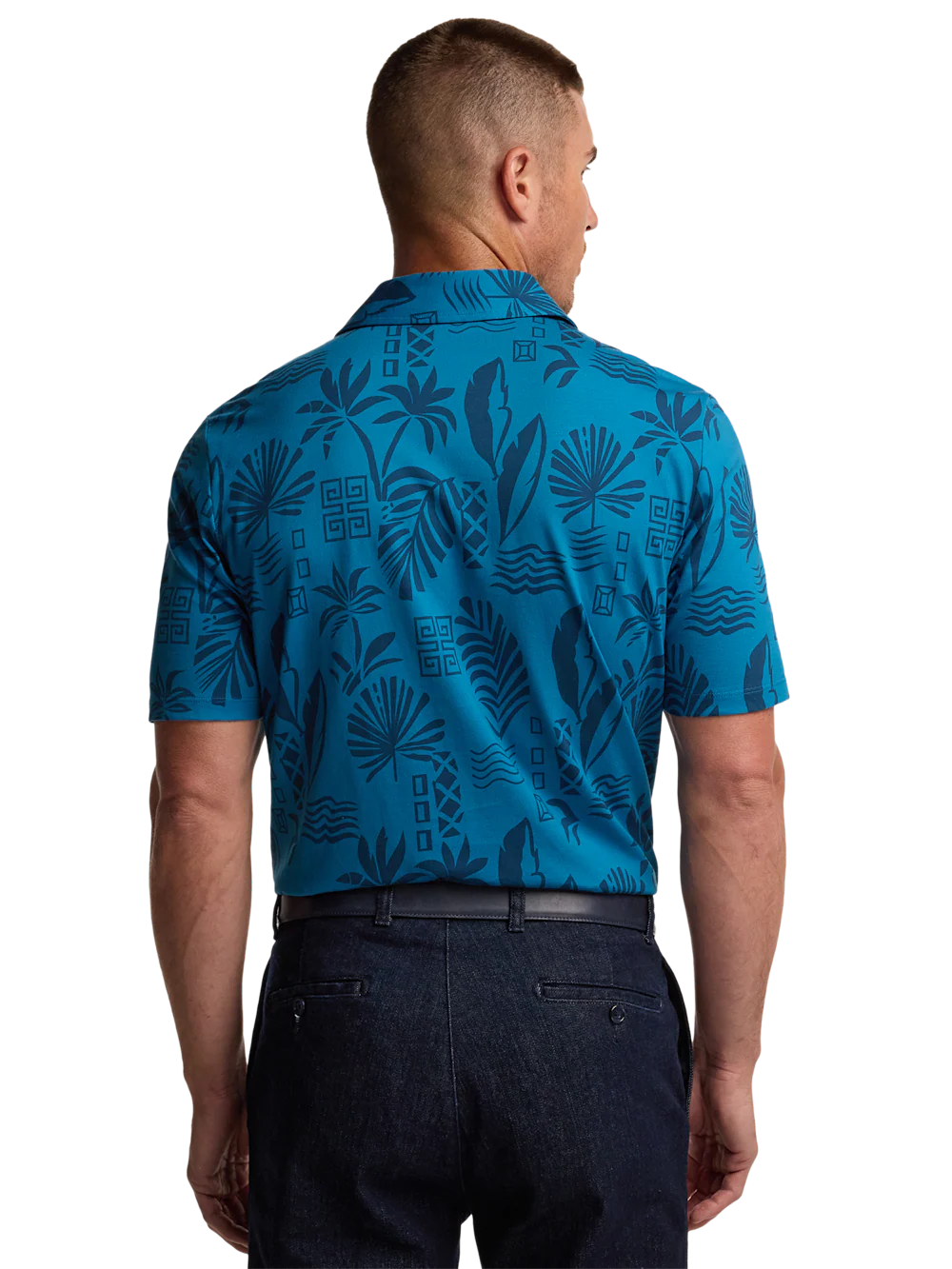 Cotton Two Button Pullover Camp - Teal - Image 5