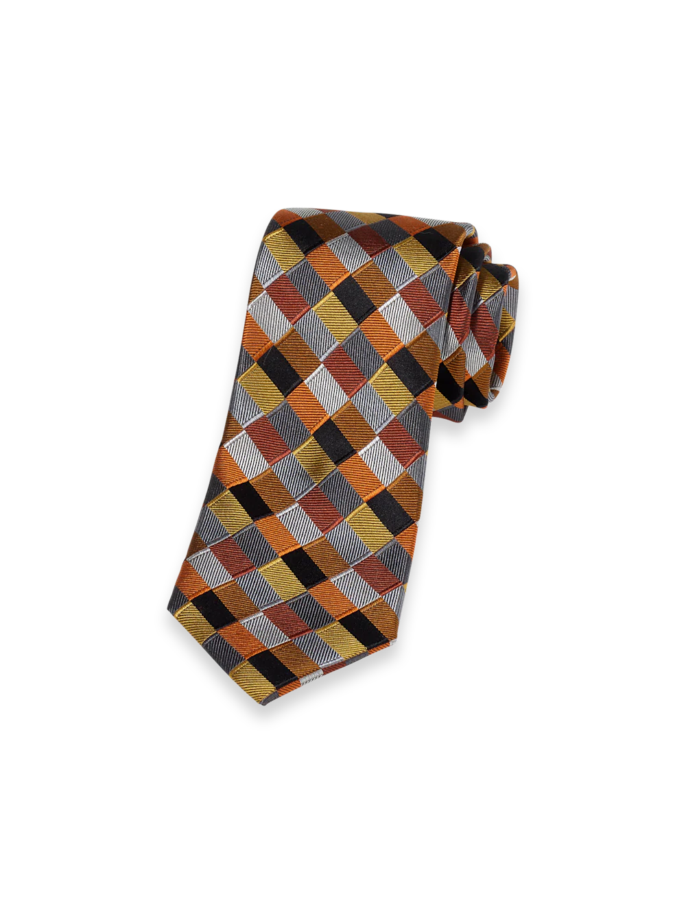 Geometric Woven Silk Tie - Multi