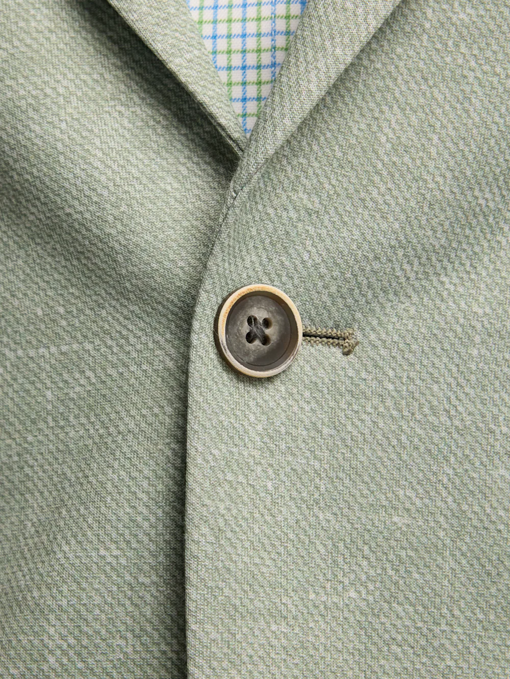 Knit Soft Touch Single Breasted Notch Lapel Sport Coat - Light Green - Image 5