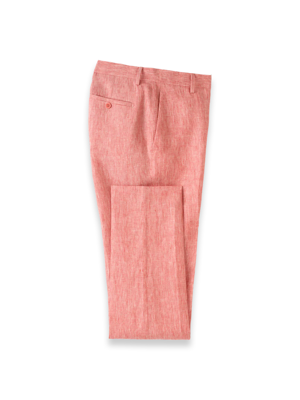 Linen Chambray Twill Pants - Red