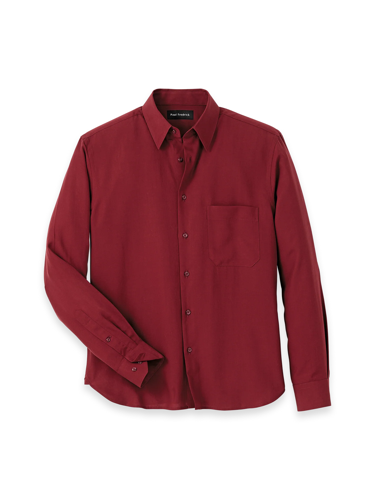 Lyocell Solid Casual Shirt - Burgundy
