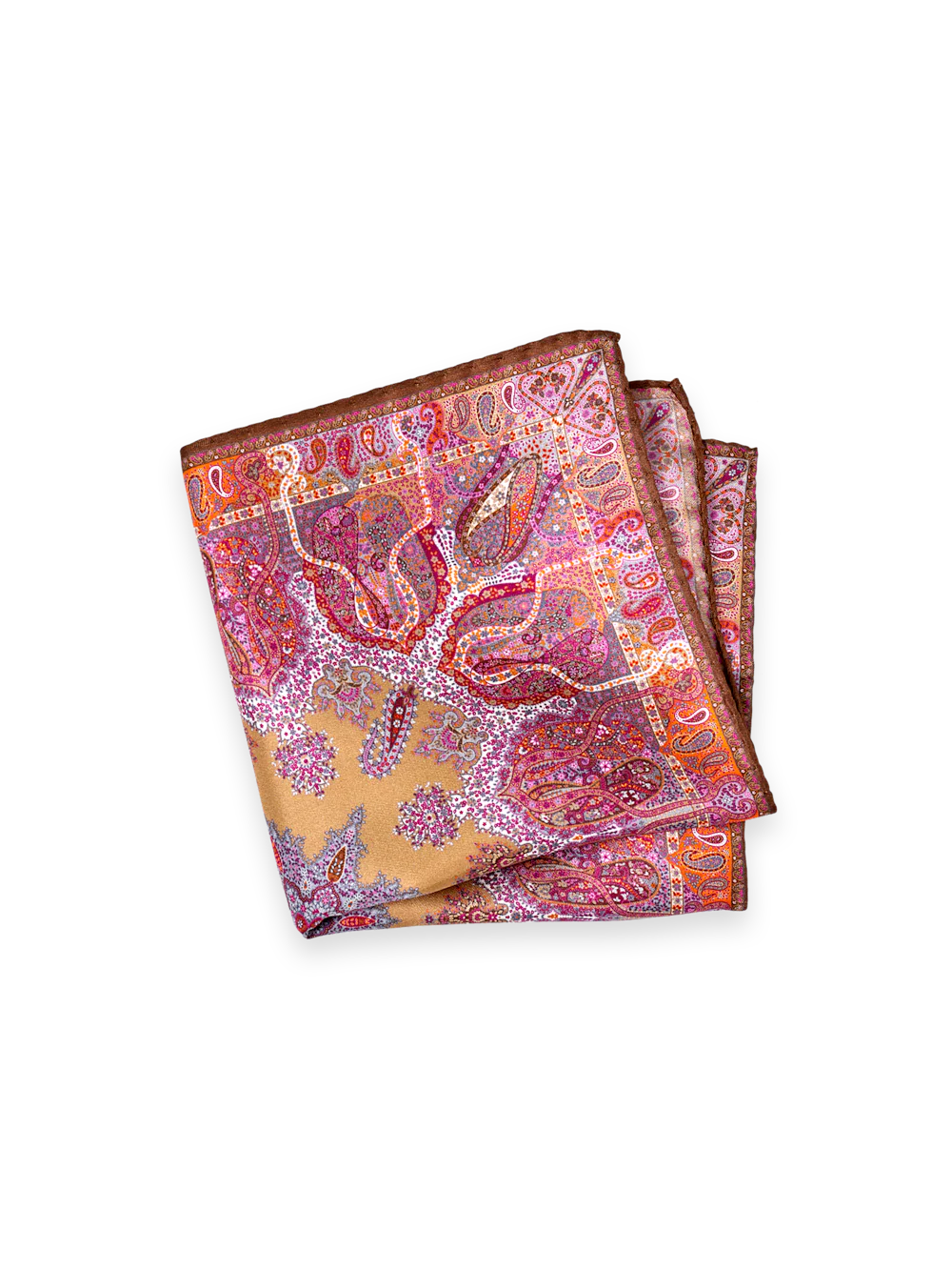 Medallion Silk Pocket Square - Multi