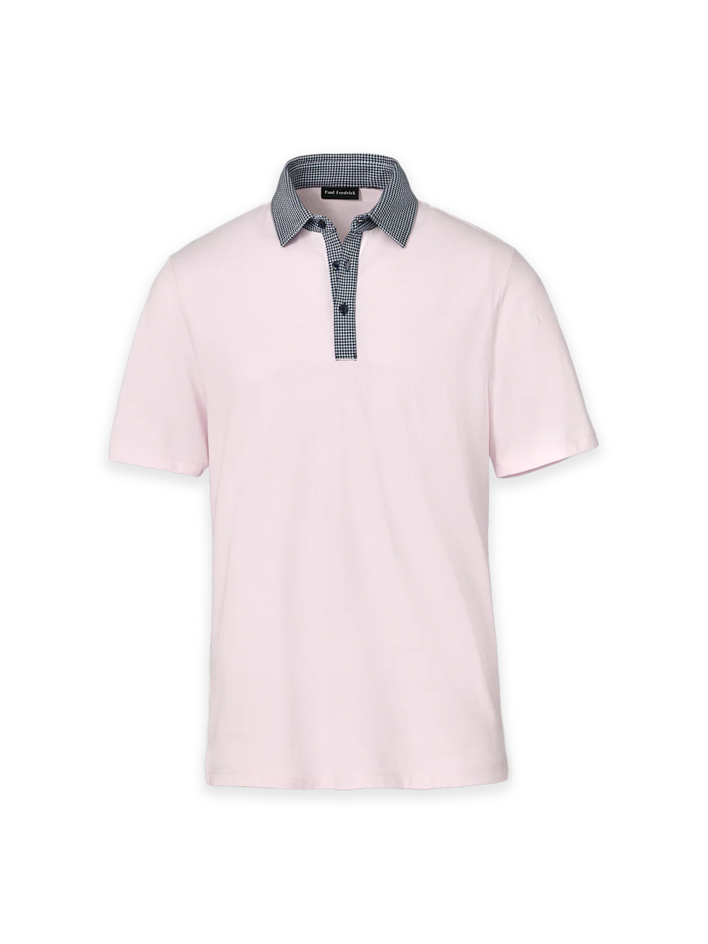 Mercerized Cotton Three Button Polo - Pink