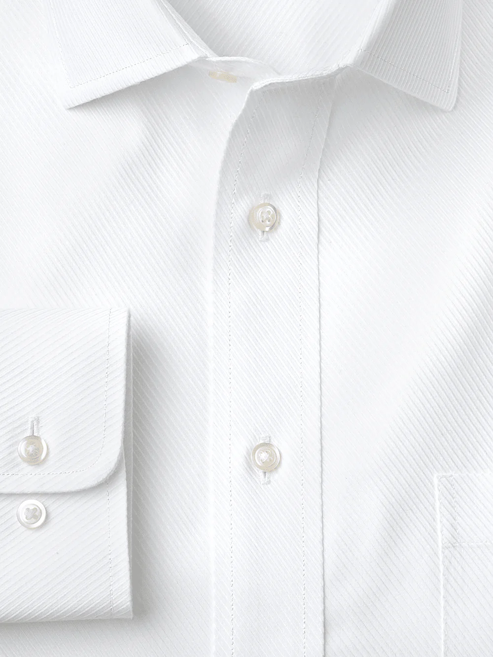 Non-Iron Cotton Twill Spread Collar Dress Shirt - Blue - Image 2