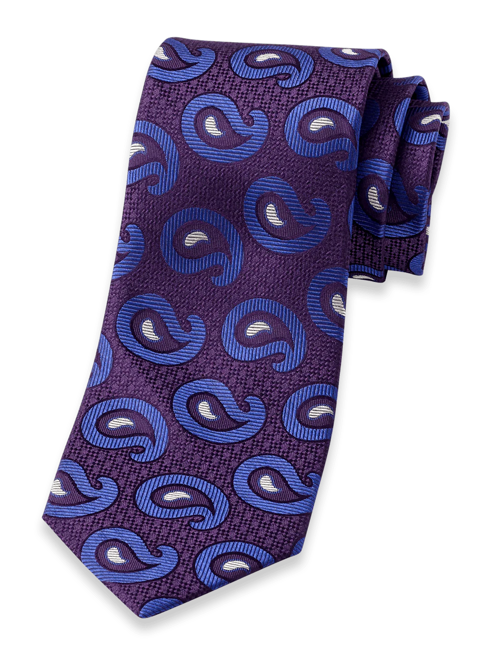 Paisley Deco Woven Silk Tie - Purple/lavender