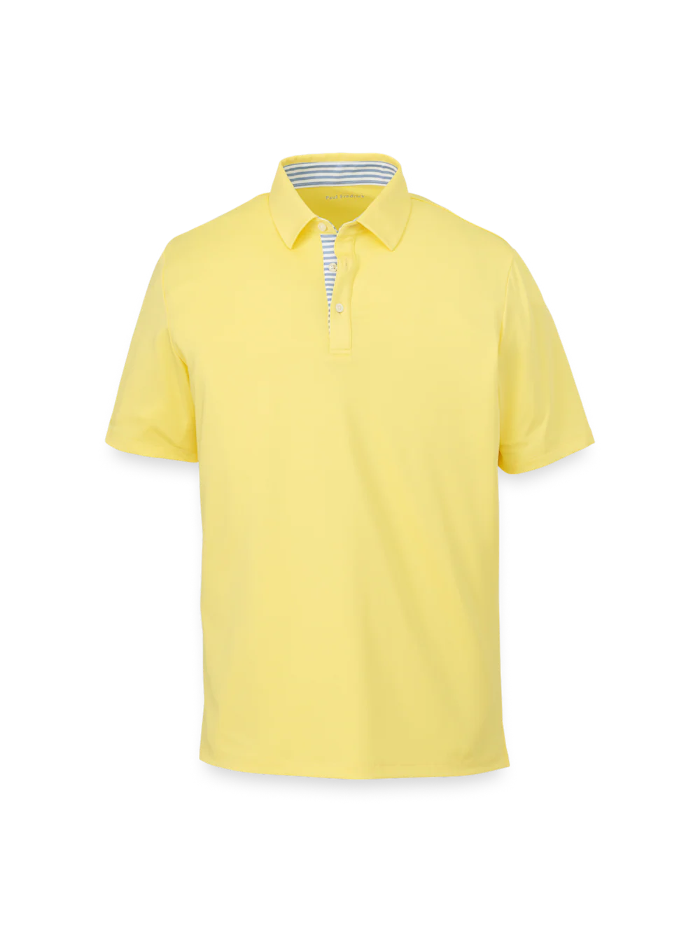 Performance Blend Three Button Polo - Light Yellow