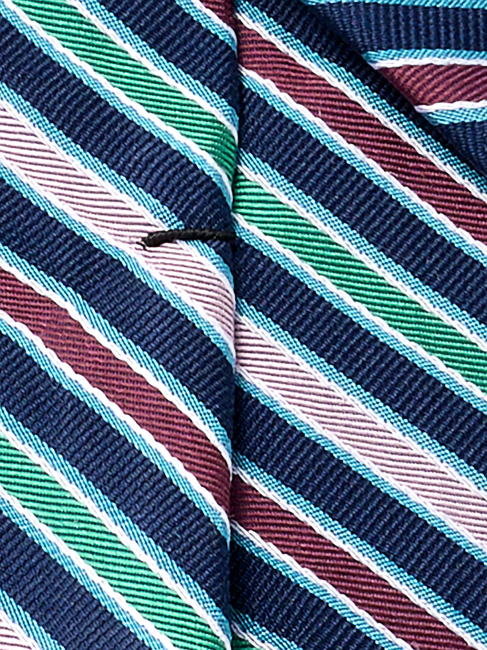 Stripe Woven Silk Tie - Multi - Image 4