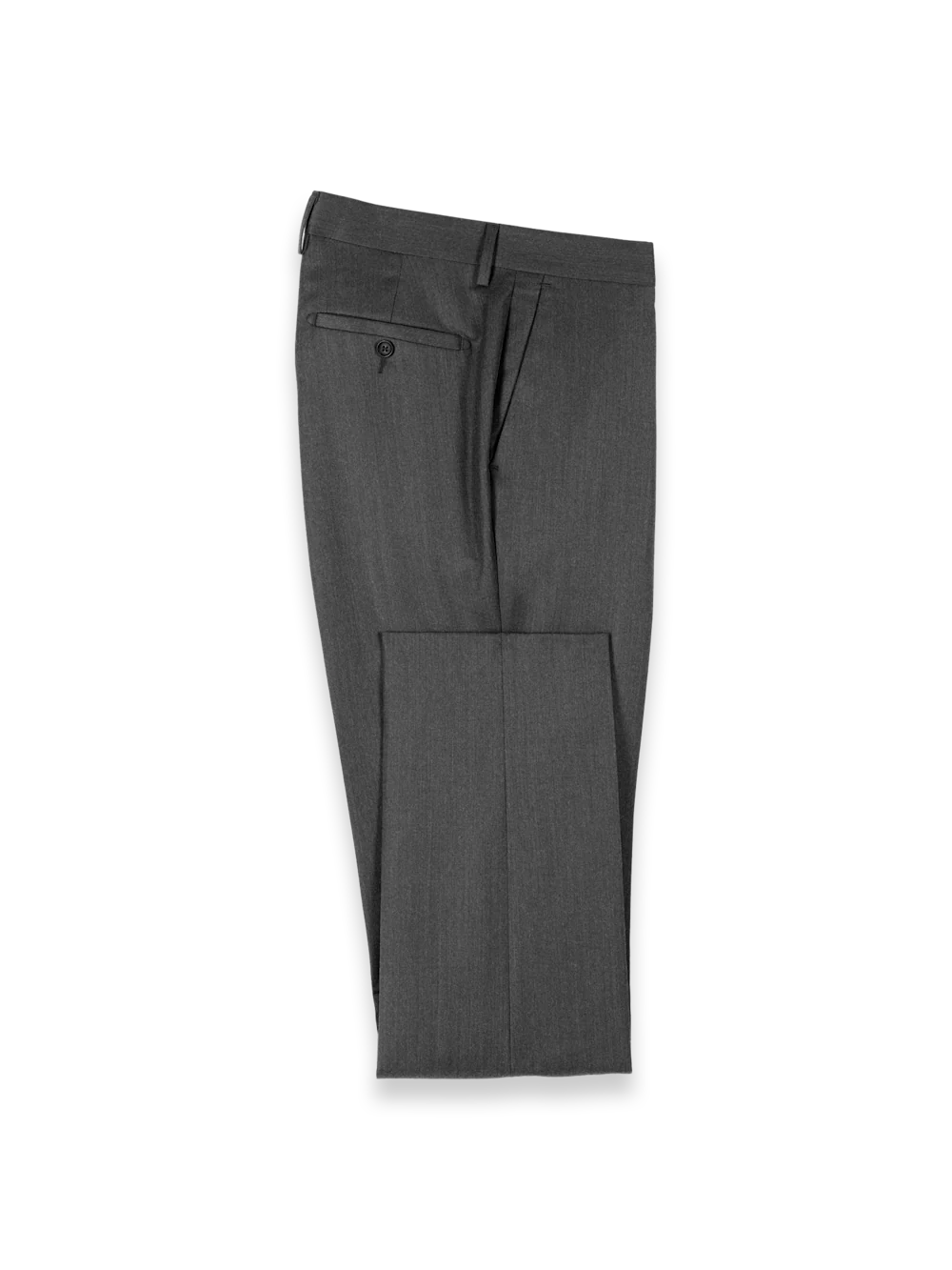 Wool Flannel Solid Pants - Charcoal