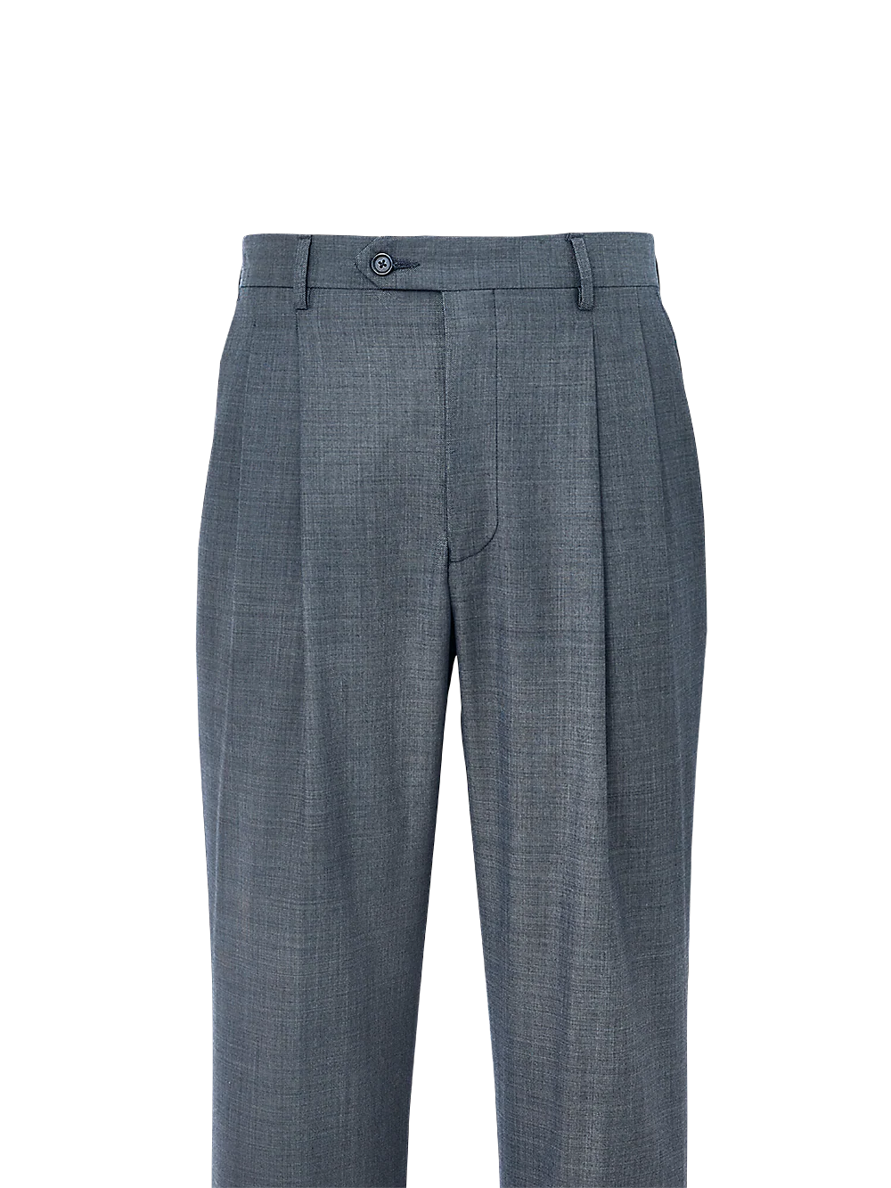 Wool Sharkskin Pleated Pants - Light Brown - Image 2